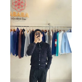 Áo Cadigan len nam kiểu dáng Hàn Quốc cài cúc tay dài chất dày dặn ABABA Menswear cadigan-tron
