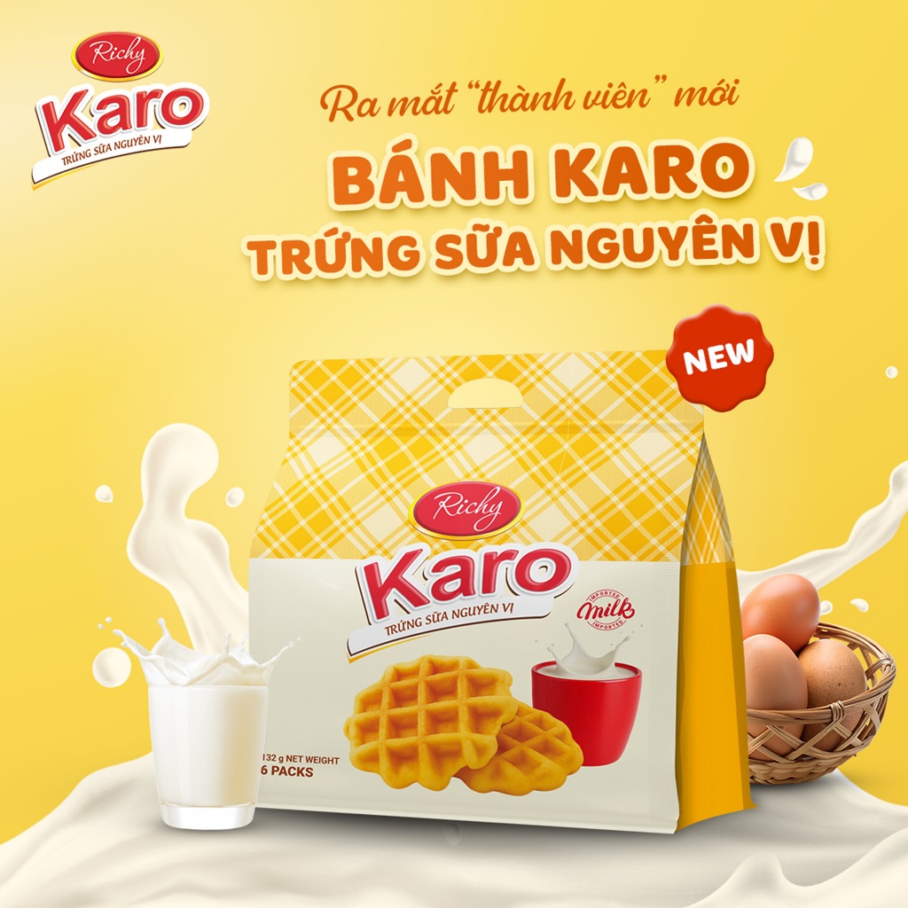 [Tặng quà đơn từ 129k]Combo 3 bịch Karo Sữa, Vị nguyên bản, Karo chà bông sợi gà, Karo phô mai hoàng kim, HSD 45-90 ng