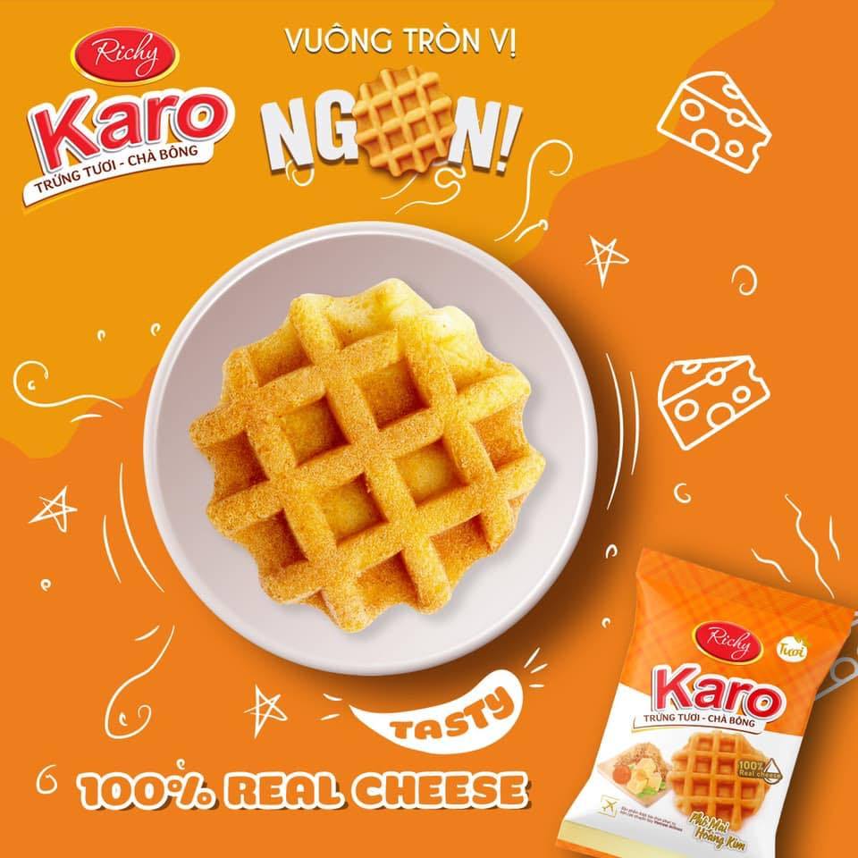[Tặng quà đơn từ 129k]Combo 3 bịch Karo Sữa, Vị nguyên bản, Karo chà bông sợi gà, Karo phô mai hoàng kim, HSD 45-90 ng