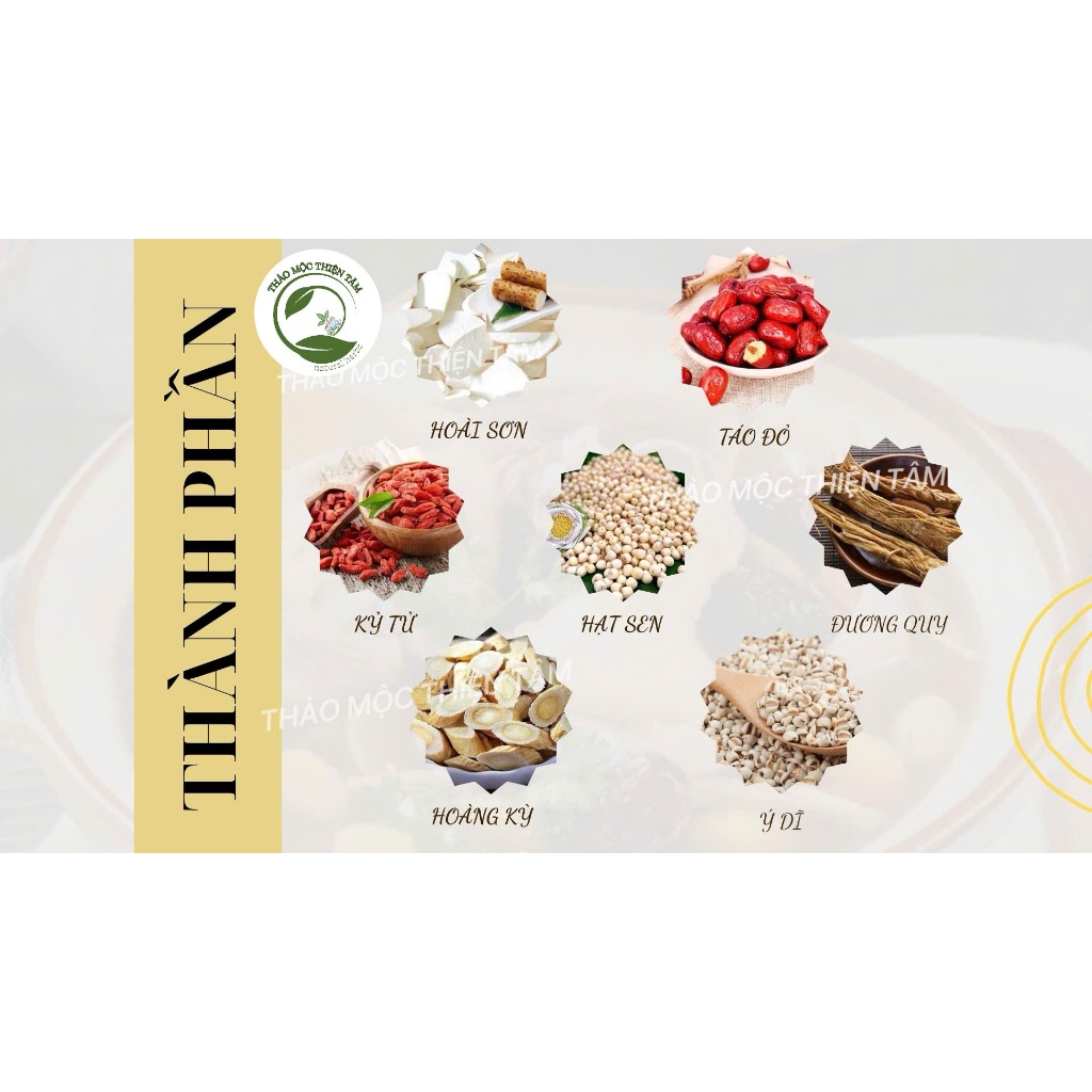Set gà hầm 8 vị Gói Nhỡ , gia vị tiềm gà, lẩu gà, chim, bò, hầm canh dưỡng sinh, bổ khí huyết - THẢO MỘC THIỆN TÂM