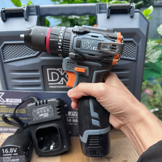 Máy khoan pin Dk pro– 3 chức năng, 35 cấp trượt, 2 pin, sạc, đầu kẹp 10mm Autolock