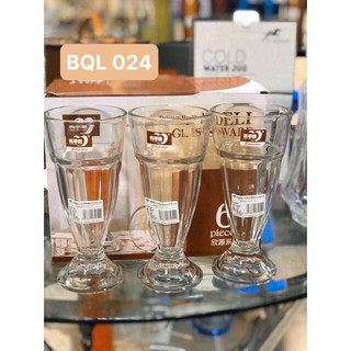 Ly Sinh Tố Thủy Tinh Dáng Sọc Dung Tích 310ml và 340ml Chịu Nhiệt Tốt - Ly Thủy Tinh Sang Trongj, Đựng Cafe, Trà Sữa