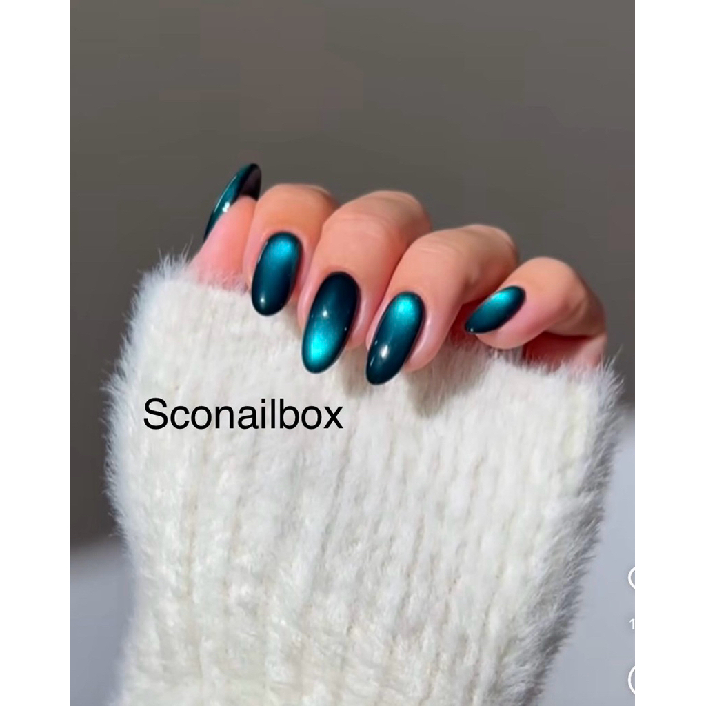 ( HOẢ TỐC) S10 HOT NAIL BOX MẮT MÈO TRƠN CHỌN MÀU NỀN ĐEN SLAY SÁNG DA THEO PHONG THỦY - SCONAIL BOX