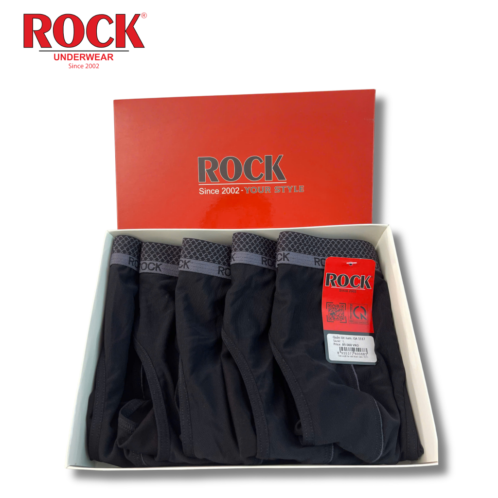 [DEAL CHAO HÈ] Quần Lót Nam ROCK QA 1117 Set 3 Quần  Cotton, Quân Lót Nam Cao Cấp Thoáng Khí