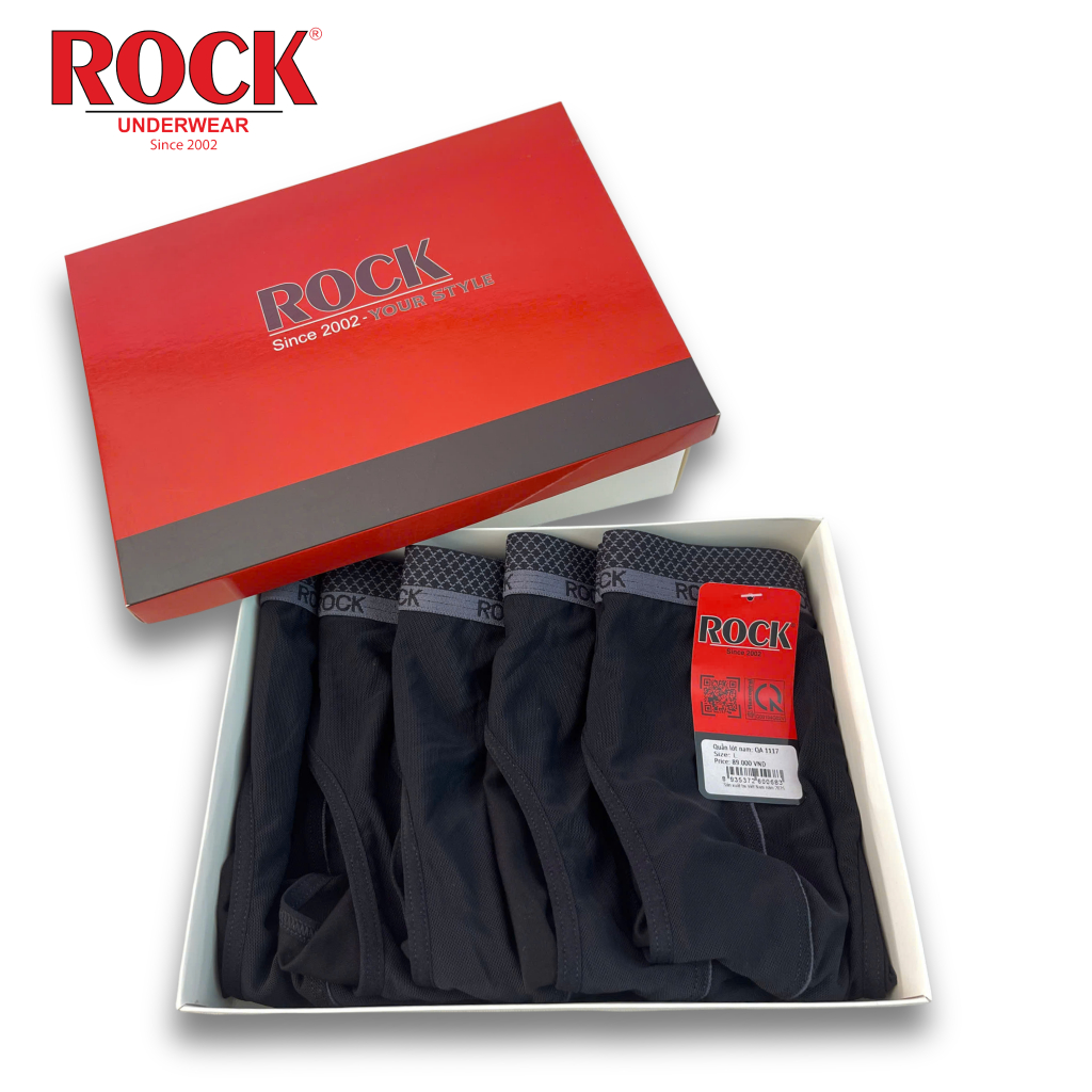 [Combo 5] Quần Lót Nam ROCK QA 1117 Cotton, Quân Lót Nam Cao Cấp Thoáng Khí