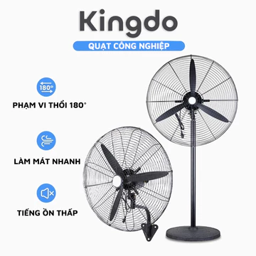 Quạt công nghiệp 500/650/750 mm - Quạt treo tường Quạt đứng | Công suất lớn 130W | Bảo hành 1 năm | An toàn đáng tin cậy