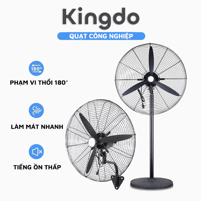 Quạt công nghiệp 500/650/750 mm - Quạt treo tường Quạt đứng | Công suất lớn 130W | Bảo hành 1 năm | An toàn đáng tin cậy