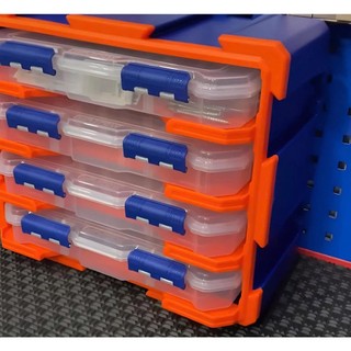 ĐỒ NGHỀ WADFOW Bộ tủ gồm 4 hộp nhựa chia 13 ngăn đựng linh  kiện 380x182x320mm WTB8344