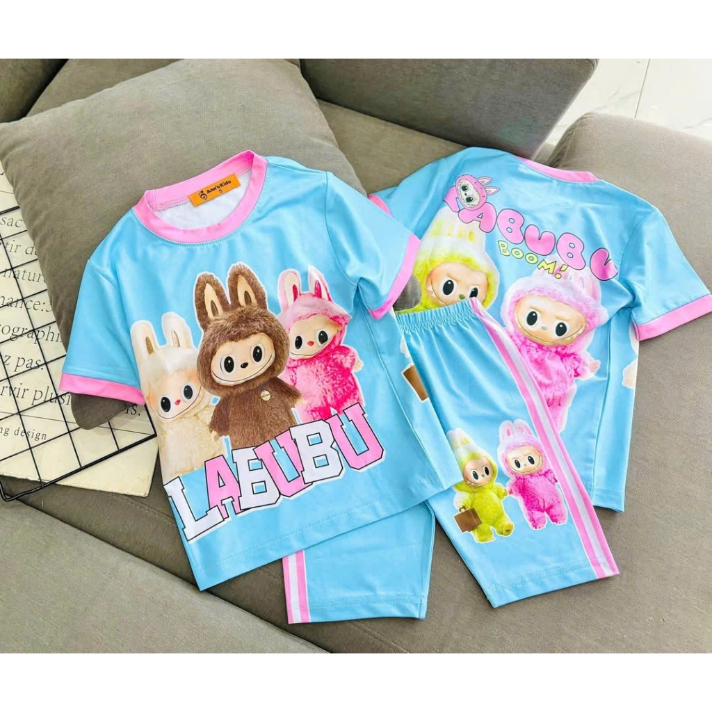 Đồ bộ bé gái 8-40Kg in hình 3D HOT TREND chất vải dày mịn thoáng mát được các bé yêu thích BGM18