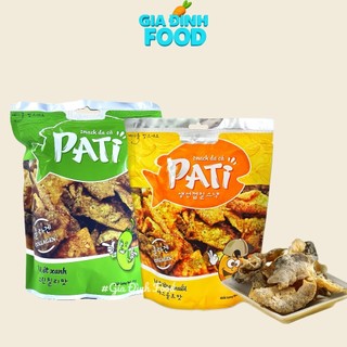 Snack Da Cá PATI Cao Cấp Chiên Giòn Vị Ớt xanh/ Trứng muối - Gói 50g