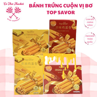 Bánh Trứng Cuộn Vị Bơ Béo Ngậy Top Savor Đài Loan 180g - CÔ THƯ MARKET