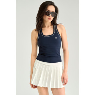 THEKIM Áo ba lỗ thể thao Pickleball, Tennis (có mút ngực) , áo tanktop phối viền lé chất liệu TK Luxespan mềm mịn T377
