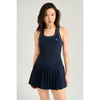 THEKIM Áo ba lỗ thể thao Pickleball, Tennis (có mút ngực) , áo tanktop phối viền lé chất liệu TK Luxespan mềm mịn T377