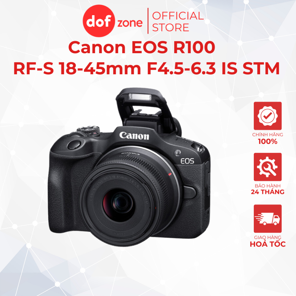 Canon EOS R100 + RF-S 18-45mm F4.5-6.3 IS STM - Chính Hãng | Shopee ...