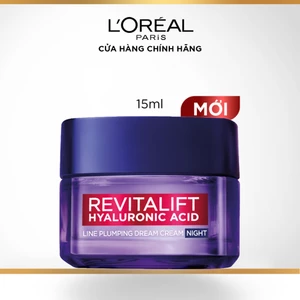 Kem dưỡng ban đêm chống lão hóa sớm Revitalift HA Line Plumping Dream Cream L'Oréal Paris 15ml