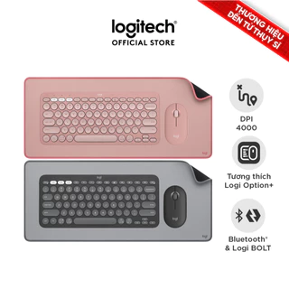 Combo Pebble 2, Bàn phím Logitech K380s | Chuột Logitech M350s | Bàn di chuột Logitech Deskmat