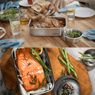 Hộp Inox Cao Cấp Cuitisan Signature Rectangle,nắp khóa 4 cạnh chắc chắn, an toàn trong lò vi sóng, không ám mùi GST HCM
