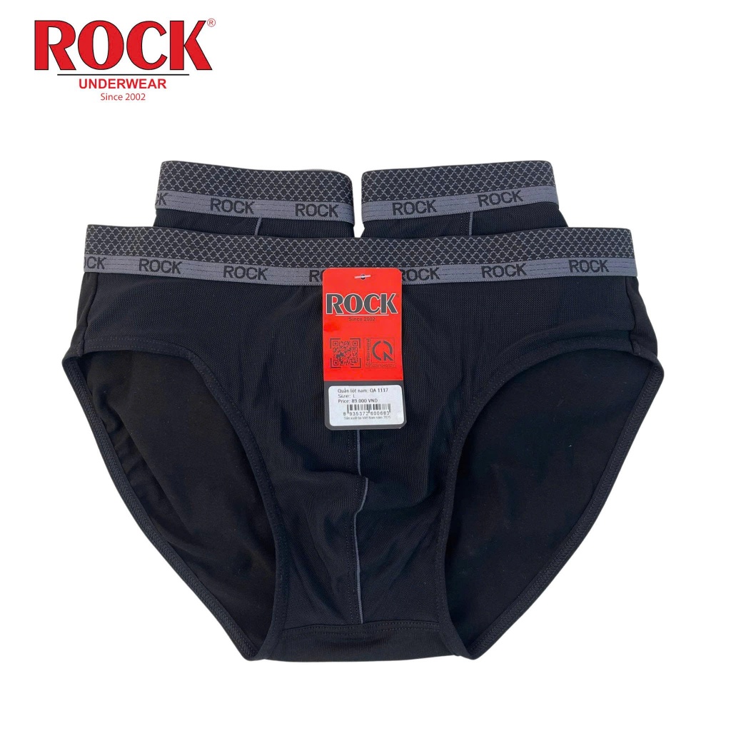 [DEAL CHAO HÈ] Quần Lót Nam ROCK QA 1117 Set 3 Quần  Cotton, Quân Lót Nam Cao Cấp Thoáng Khí