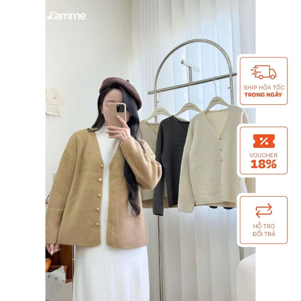 Áo khoác, áo khoác len cho nữ thu đông KL043 chất liệu len cao cấp mềm mịn sang trọng dễ phối đồ BY LAMME