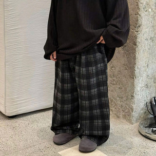 Quần dài thu đông cho bé Batala kids, QUẦN SUÔNG DẠ KẺ CARO 3 MÀU THAN, NÂU, ĐỎ
