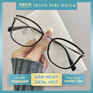 Gọng kính cận nữ mắt kính không độ chống tia UV và ánh sáng xanh thay được mắt cận thời trang phong cách Hàn Quốc 576