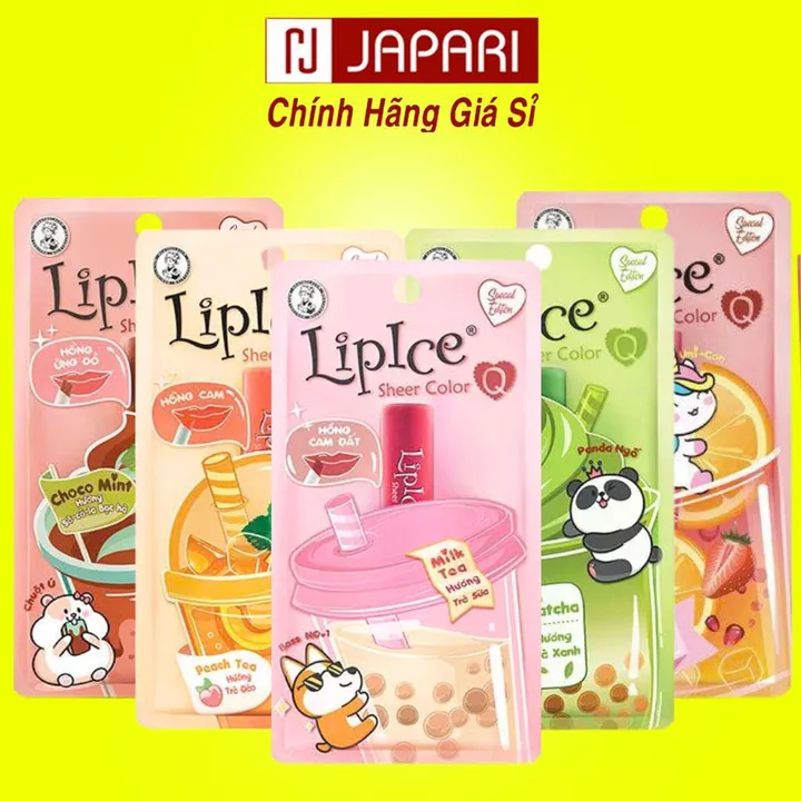 Son Dưỡng Có Màu Lipice Sheer Color Q 2.4g - Son Dưỡng Ẩm Có Màu Tự Nhiên Hiệu Chỉnh Sắc Môi- Japari