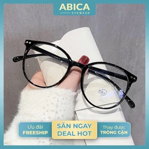 Kính mắt nam nữ phong cách Hàn Quốc mắt kính không độ chống tia UV và ánh sáng xanh thay được tròng cận bền đẹp 574