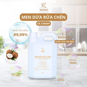 Nước Rửa Chén Thiên Nhiên KONUS Homecare Nước Dừa Lên Men & Tinh Dầu Sả Chanh