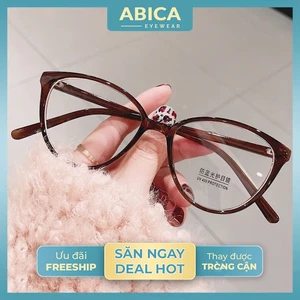 Kính mắt mèo cao cấp thời trang nữ nam phong cách Hàn Quốc chống tia UV và ánh sáng xanh ABICA 577