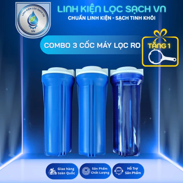 Combo 3 Cốc Máy Lọc Nước RO – Cốc Lọc 10 Inch, Chịu Áp Tốt, Lắp Đặt Dễ Dàng, Phù Hợp Mọi Hệ Thống RO Gia Đình
