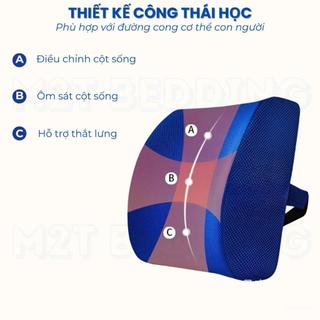 Gối tựa lưng văn phòng dạng ngắn hỗ trợ giảm đau thắt lưng M2T BEDDING kích thước 32x30x10cm/1 chiếc