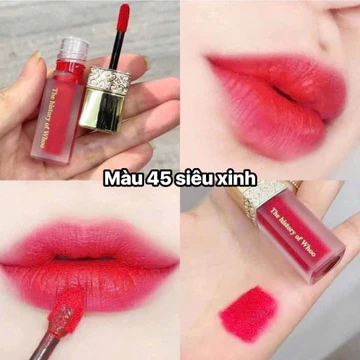 [HÀNG CHÍNH HÃNG] Son kem lì Whoo mini màu 45 - hồng18 - hồng đào màu son chuẩn sắc, giữ màu 8 tiếng