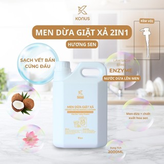 Men Dừa Giặt Xả 2in1 Hương Sen Konus Homecare Dành Cho Giặt Tay & Máy