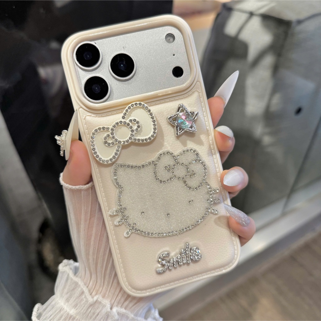 Ốp Lưng iPhone Hello Kitty Mix Charm Nơ – Siêu Xinh, Chống Nứt, Chống Bẩn, Bảo Vệ Điện Thoại