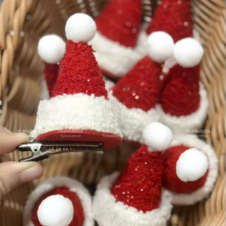 [Loại đẹp] Kẹp Mũ/Nơ Caro nguyên liệu nhập phù hợp Noel cho bé