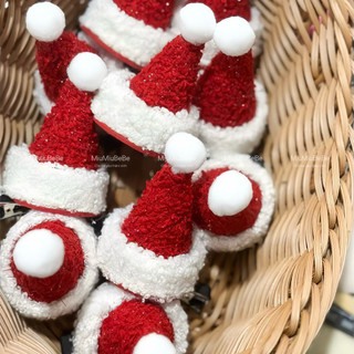 [Loại đẹp] Kẹp Mũ/Nơ Caro nguyên liệu nhập phù hợp Noel cho bé
