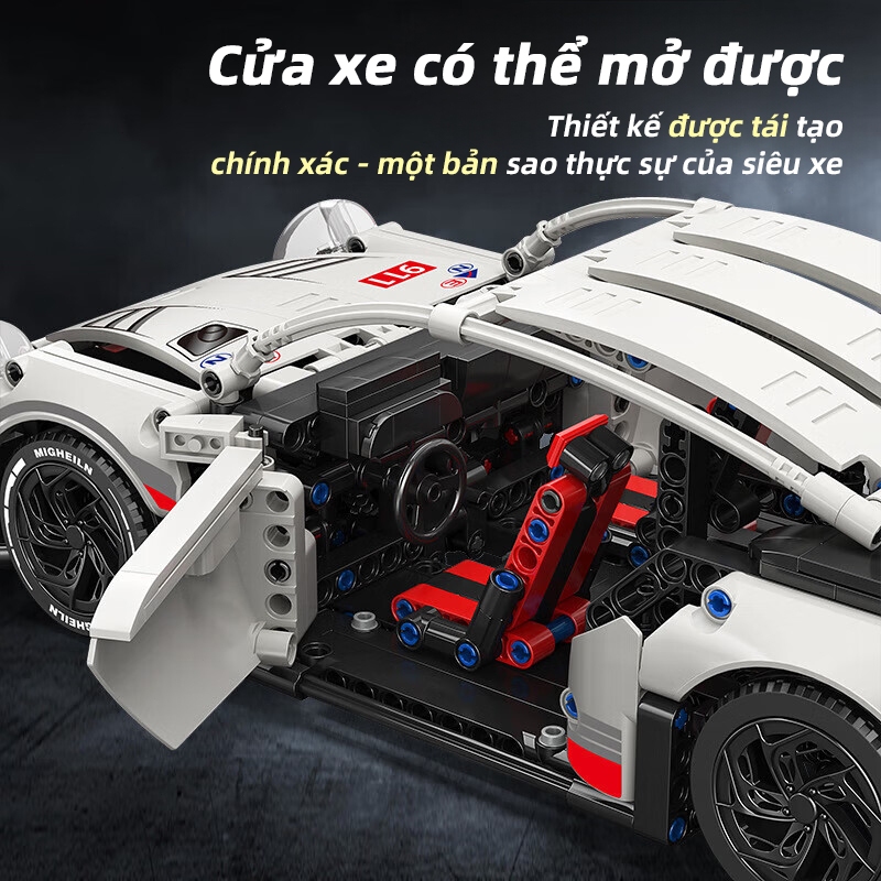 Xe Đua Lắp Ráp RC Phong Cách Porsche AYYKX–Tốc Độ Cao,Đèn LED Sáng,Khung ABS Bền,Trải Nghiệm Đua Hấp Dẫn