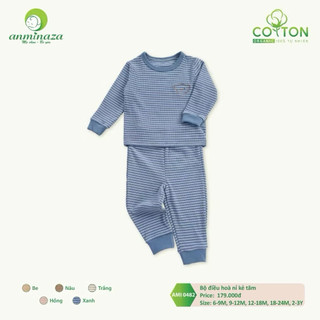 Bộ điều hoà nỉ kẻ tăm cho bé 6-15kg