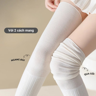[LIVE MỞ BÁN] Tất đùi nữ cổ cao mang boot GOMTAT, vớ đùi mùa đông thời trang mang bốt, phong cách Hàn Quốc - KEM-002