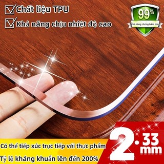 Khăn trải bàn PVC trong suốt chống thấm nước và dầu, Tấm Lót bàn ăn Cao Cấp Chống Trơn Trượt Chống Thấm Miếng nhiều kích