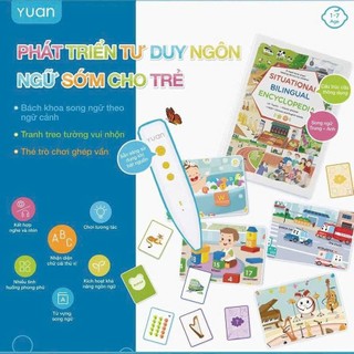 Bút Biết Nói Kèm Bộ Sách Song Ngữ Anh Trung - Đồ Chơi Giáo Dục Sớm Cho Bé, Cai Nghiện Điện Thoại