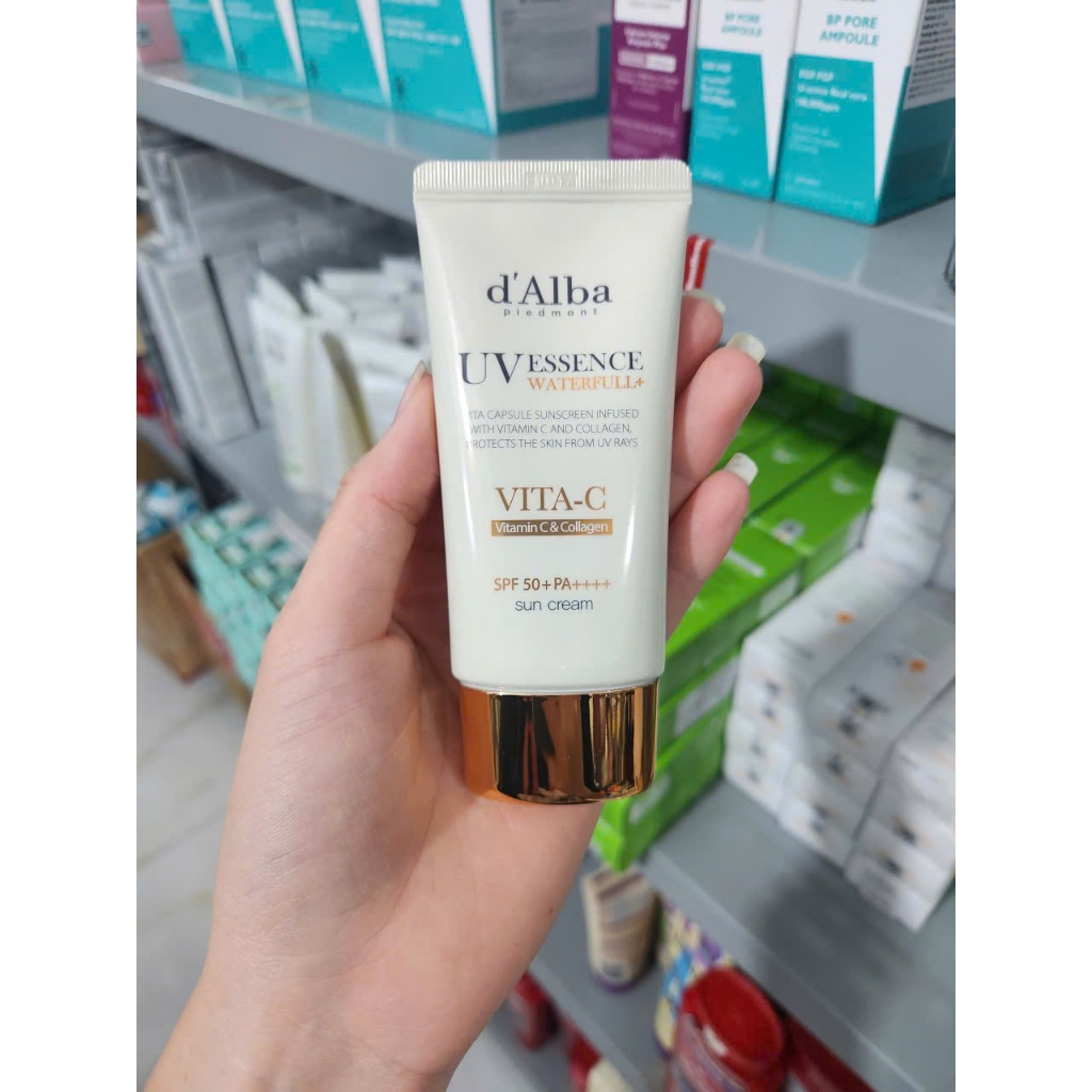 Kem chống nắng d Alba Waterfull Tone-Up Purple/Pink/Green/Vita C Correcting Sun Cream SPF50+ PA++++ 35ml/50ml Torriden