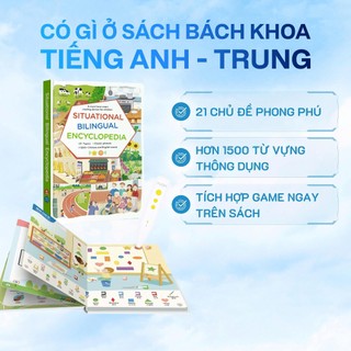 Bút Biết Nói Kèm Bộ Sách Song Ngữ Anh Trung - Đồ Chơi Giáo Dục Sớm Cho Bé, Cai Nghiện Điện Thoại