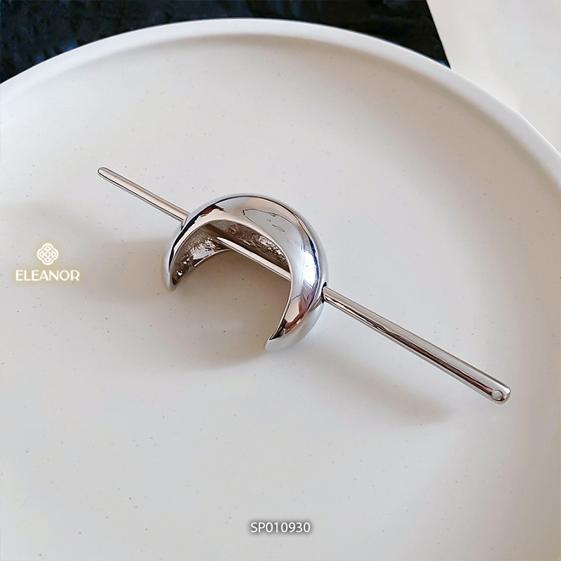 Trâm cài tóc nữ Eleanor Accessories viền trơn hình mặt trăng khuyết phụ kiện tóc ghim tóc 10930