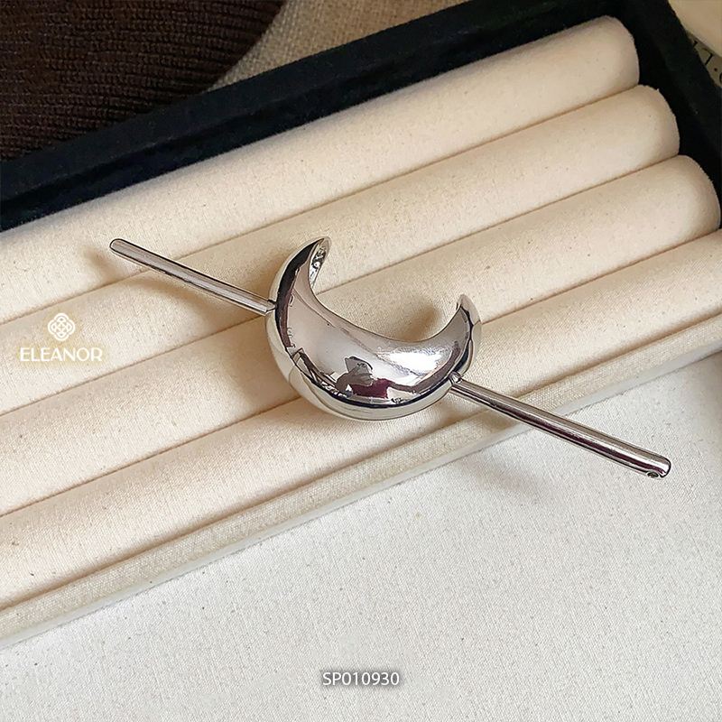 Trâm cài tóc nữ Eleanor Accessories viền trơn hình mặt trăng khuyết phụ kiện tóc ghim tóc 10930