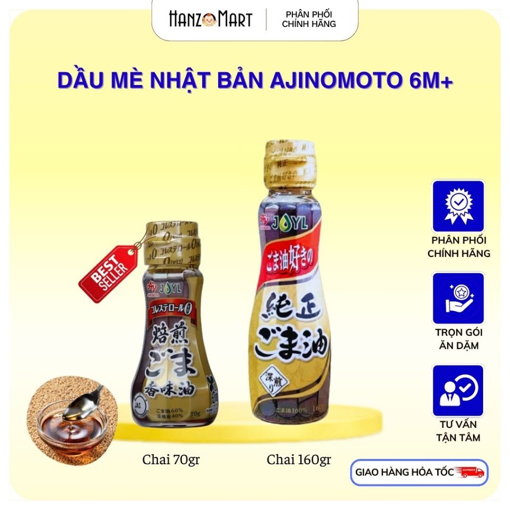Dầu mè nguyên chất Ajnomoto Nhật Bản cho bé ăn dặm - hanzo2009