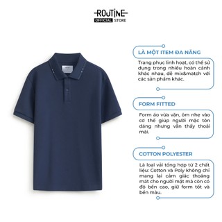Áo Polo Tay Ngắn Nam Viền Cổ Form Fitted - Routine 10F25POL029