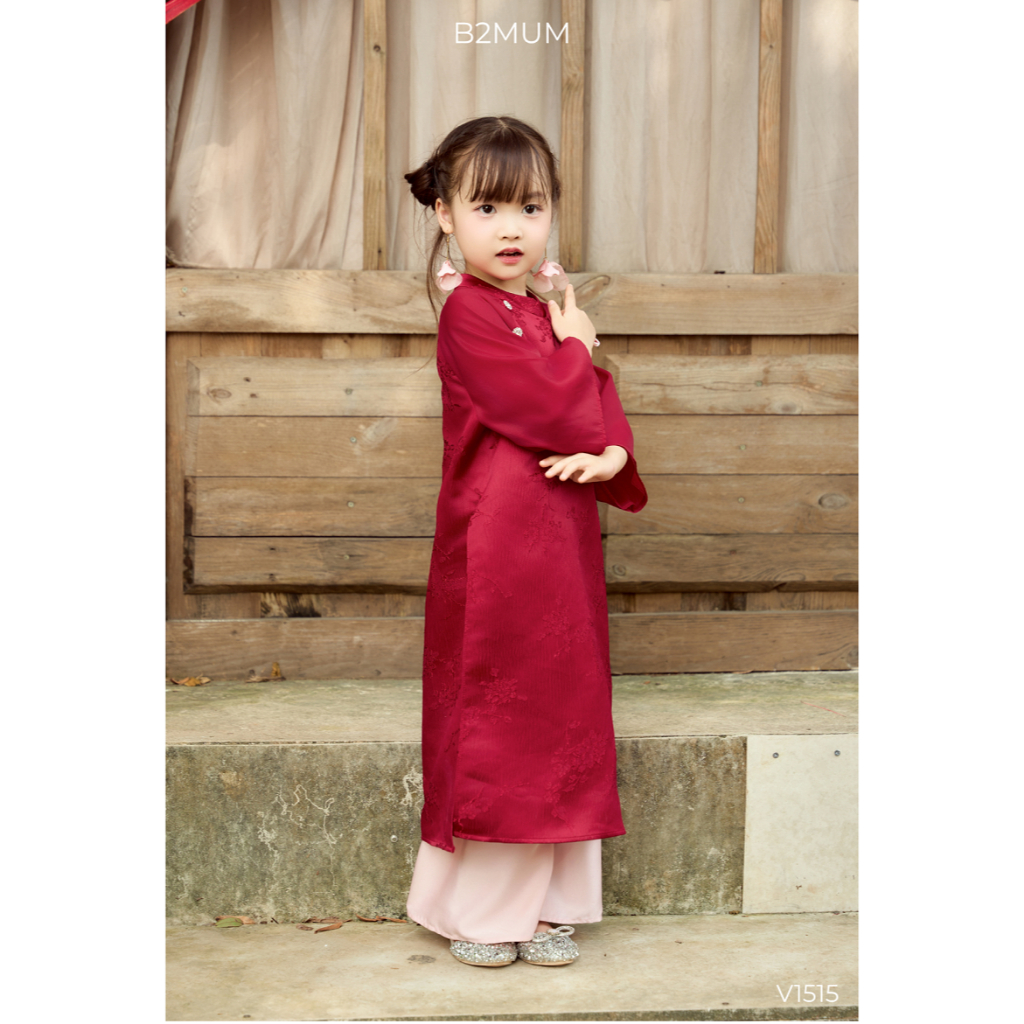 [ÁO DÀI BÉ] 13 - 33 kg họa tiết thêu, thiết kế duyên dáng cho bé mặc TẾT và MÙA LỄ HỘI - v1514 v1515 v1516 B2MUM