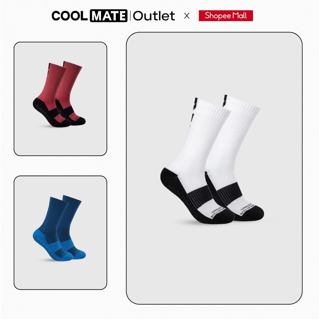 [Coolmate Outlet] Tất Vớ Bóng Đá Nam Cao Cổ Thể Thao Êm Ái ThoángKhí Chống Trượt