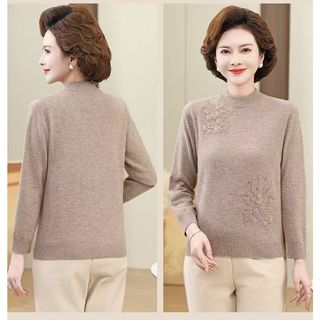 Áo len ấm áp mùa thu đông mới cho mẹ, áo len nhung dày và rộng ấm áp cho phụ nữ trung niên và người lớn tuổi